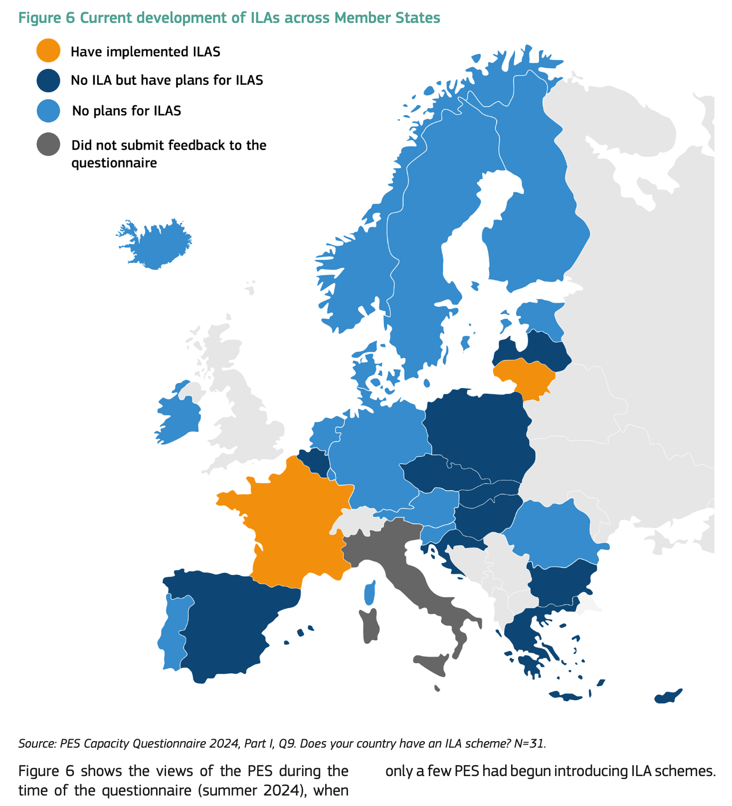 Color-coded map of EU member states from a ViDoRe v3 document